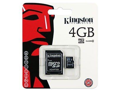 Cartão De Memória Micro Sd 4gb Kingston Lacrado