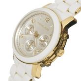 Relógio Michael Kors Mk5145 Branco Com Dourado Original