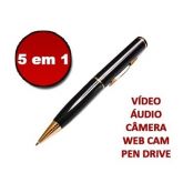 Caneta Espiã Filmadora com Função Pen Drive 4GB